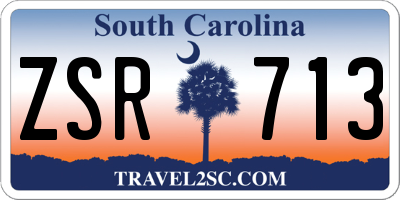 SC license plate ZSR713