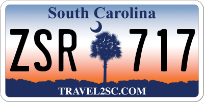 SC license plate ZSR717