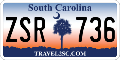 SC license plate ZSR736