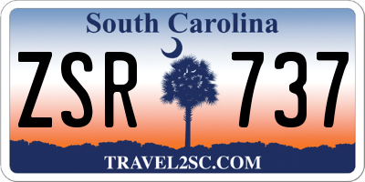 SC license plate ZSR737