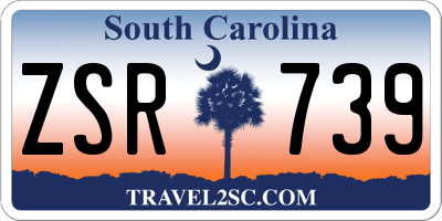 SC license plate ZSR739