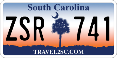 SC license plate ZSR741