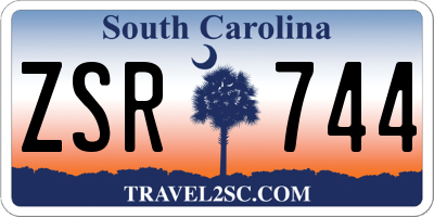 SC license plate ZSR744