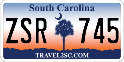 SC license plate ZSR745