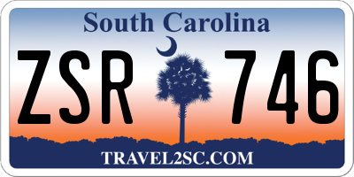 SC license plate ZSR746