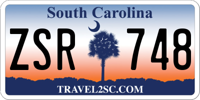 SC license plate ZSR748