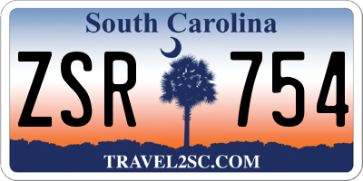 SC license plate ZSR754