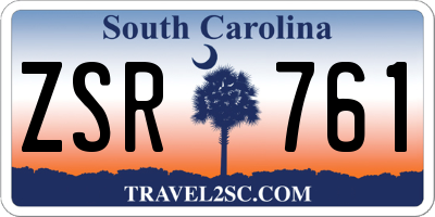 SC license plate ZSR761