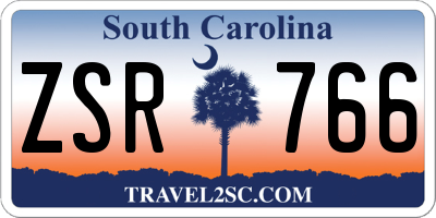 SC license plate ZSR766