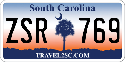 SC license plate ZSR769