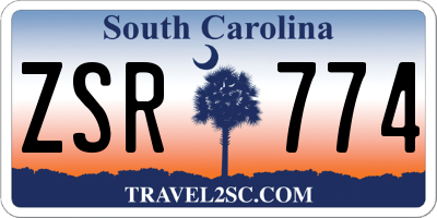 SC license plate ZSR774