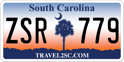 SC license plate ZSR779