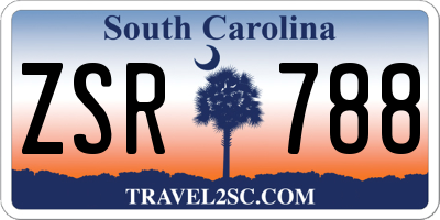 SC license plate ZSR788