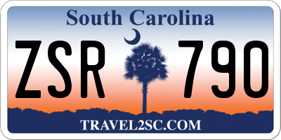 SC license plate ZSR790