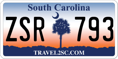 SC license plate ZSR793