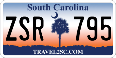 SC license plate ZSR795