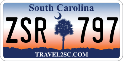SC license plate ZSR797