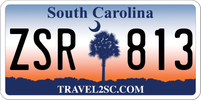 SC license plate ZSR813