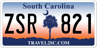 SC license plate ZSR821