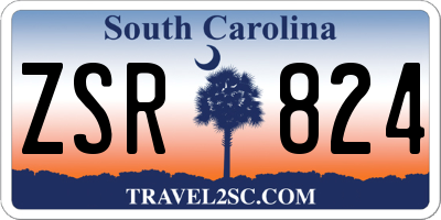 SC license plate ZSR824