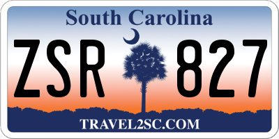 SC license plate ZSR827