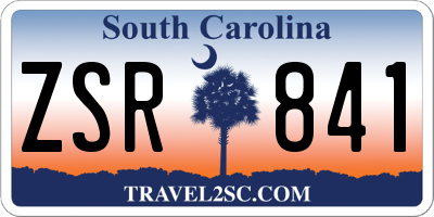 SC license plate ZSR841