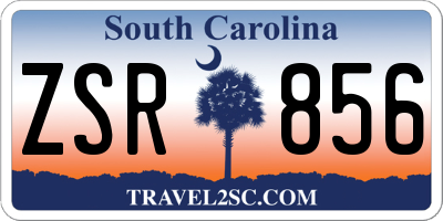 SC license plate ZSR856