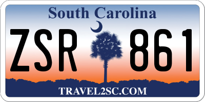 SC license plate ZSR861