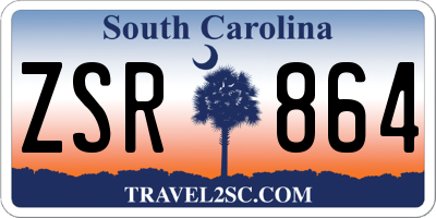 SC license plate ZSR864
