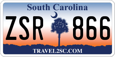 SC license plate ZSR866
