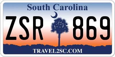 SC license plate ZSR869
