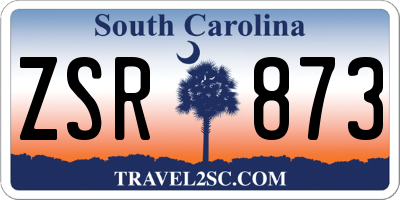 SC license plate ZSR873