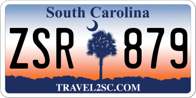 SC license plate ZSR879