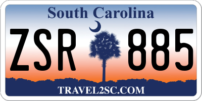 SC license plate ZSR885