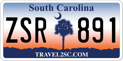 SC license plate ZSR891