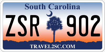 SC license plate ZSR902