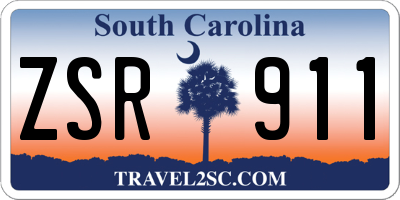 SC license plate ZSR911