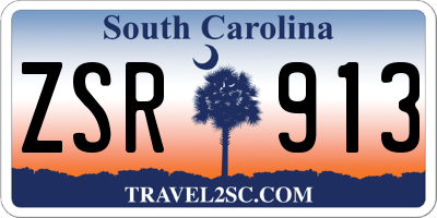 SC license plate ZSR913