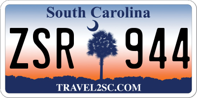 SC license plate ZSR944