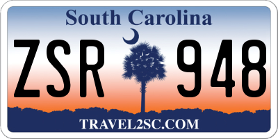 SC license plate ZSR948
