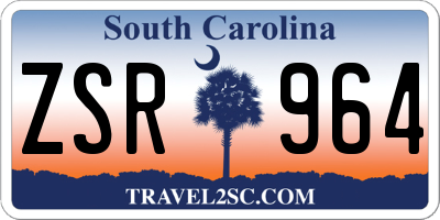 SC license plate ZSR964