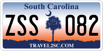 SC license plate ZSS082