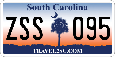 SC license plate ZSS095