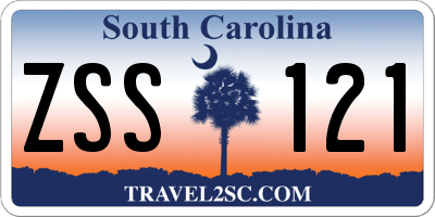 SC license plate ZSS121