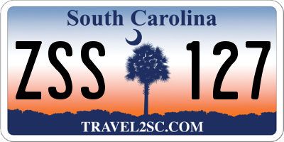 SC license plate ZSS127