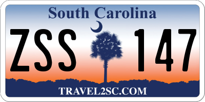 SC license plate ZSS147