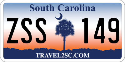 SC license plate ZSS149