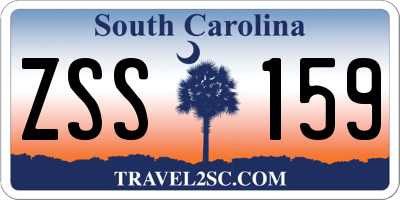 SC license plate ZSS159