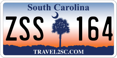 SC license plate ZSS164