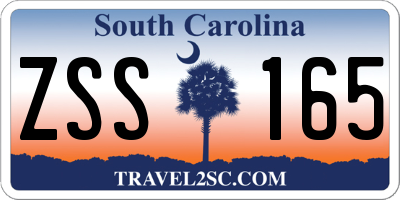 SC license plate ZSS165